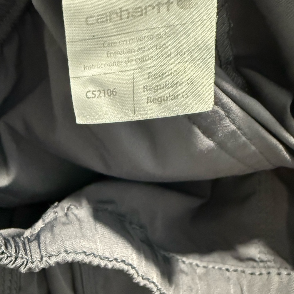 Carhartt Charcoal Gray Scrub Set - V-Neck Top & Draw Pants Large Pants XL Shirt - Picture 2 of 2